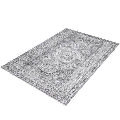 שטיח קשמיר 01 אפור עם פרנזים | השטיח האדום