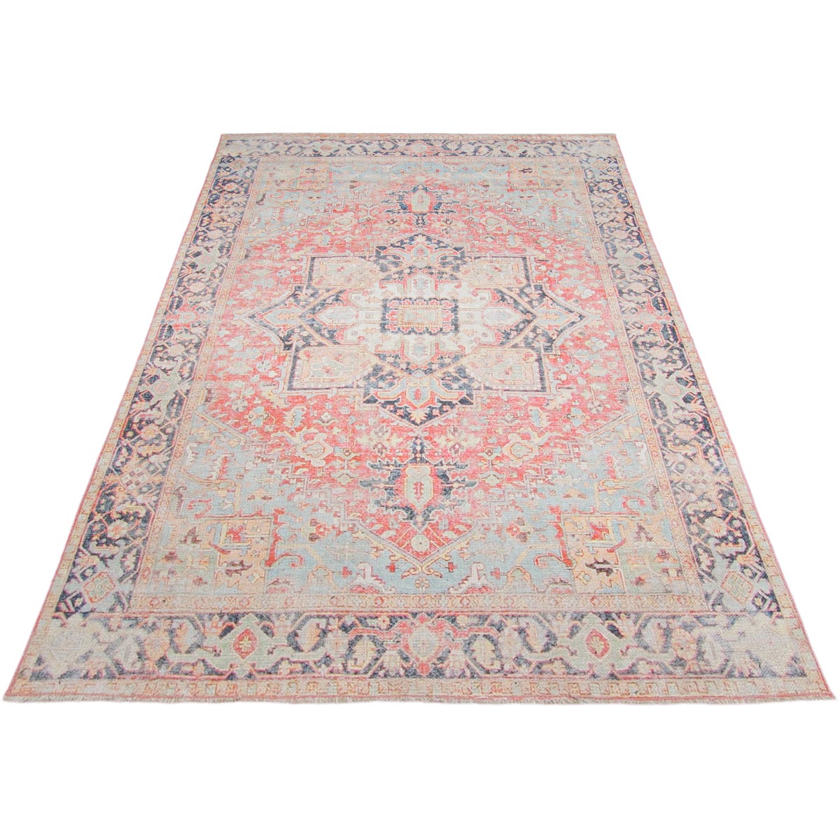 שטיח קשמיר 07 צבעוני עם פרנזים | השטיח האדום