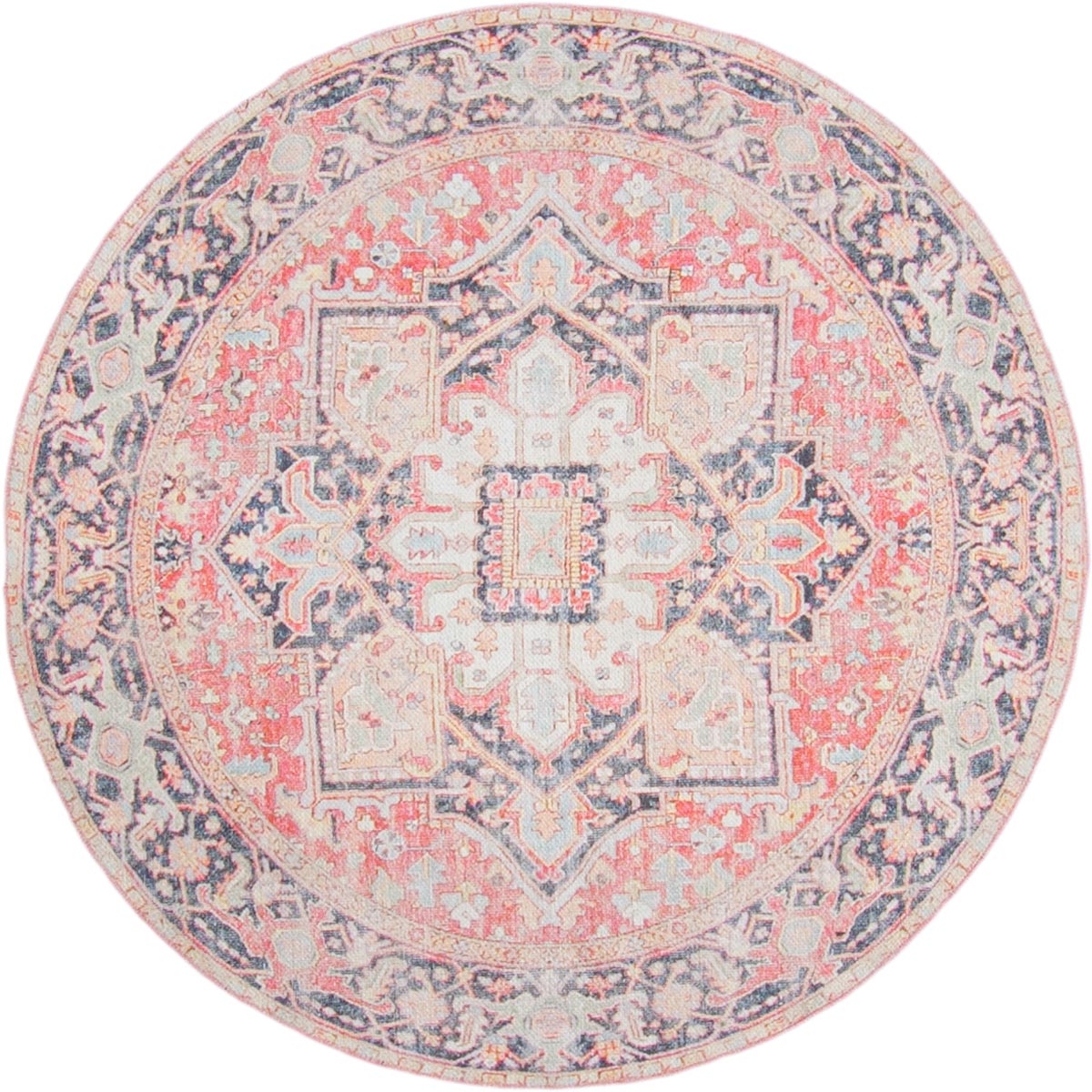 שטיח קשמיר 07 צבעוני עגול | השטיח האדום