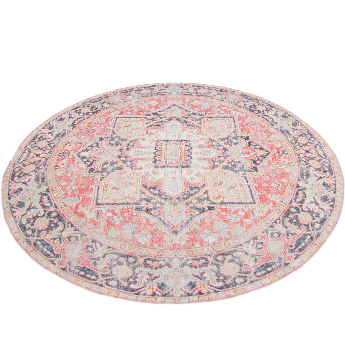 שטיח קשמיר 07 צבעוני עגול | השטיח האדום