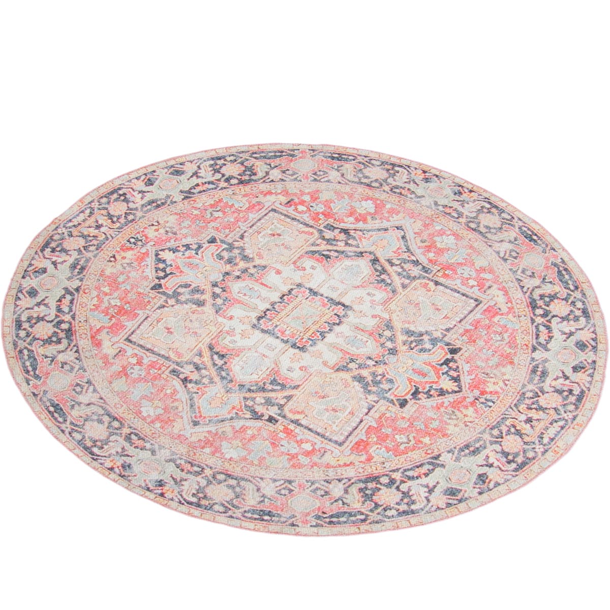 שטיח קשמיר 07 צבעוני עגול | השטיח האדום