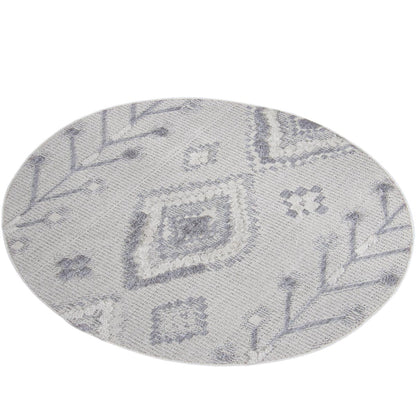 שטיח אטלס 13 אפור/קרם עגול | השטיח האדום