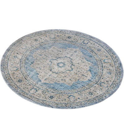 שטיח טוקיו 04 תכלת/בז' עגול | השטיח האדום