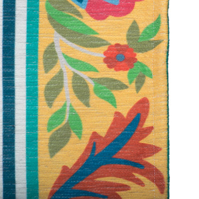 שטיח סמרקנד 01 צהוב עם פרנזים | השטיח האדום