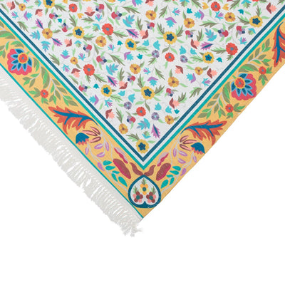 שטיח סמרקנד 01 צהוב עם פרנזים | השטיח האדום