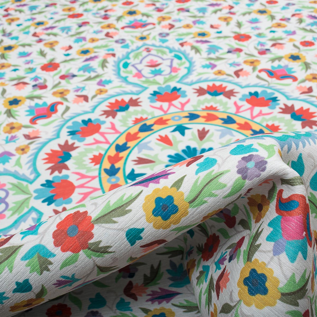 שטיח סמרקנד 01 צהוב עם פרנזים | השטיח האדום