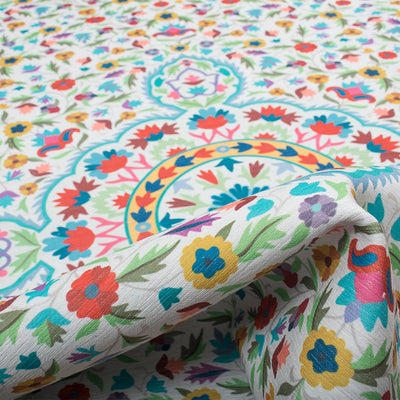 שטיח סמרקנד 01 צהוב עם פרנזים | השטיח האדום