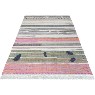 שטיח קילים נורדי 03 צבעוני עם פרנזים | השטיח האדום
