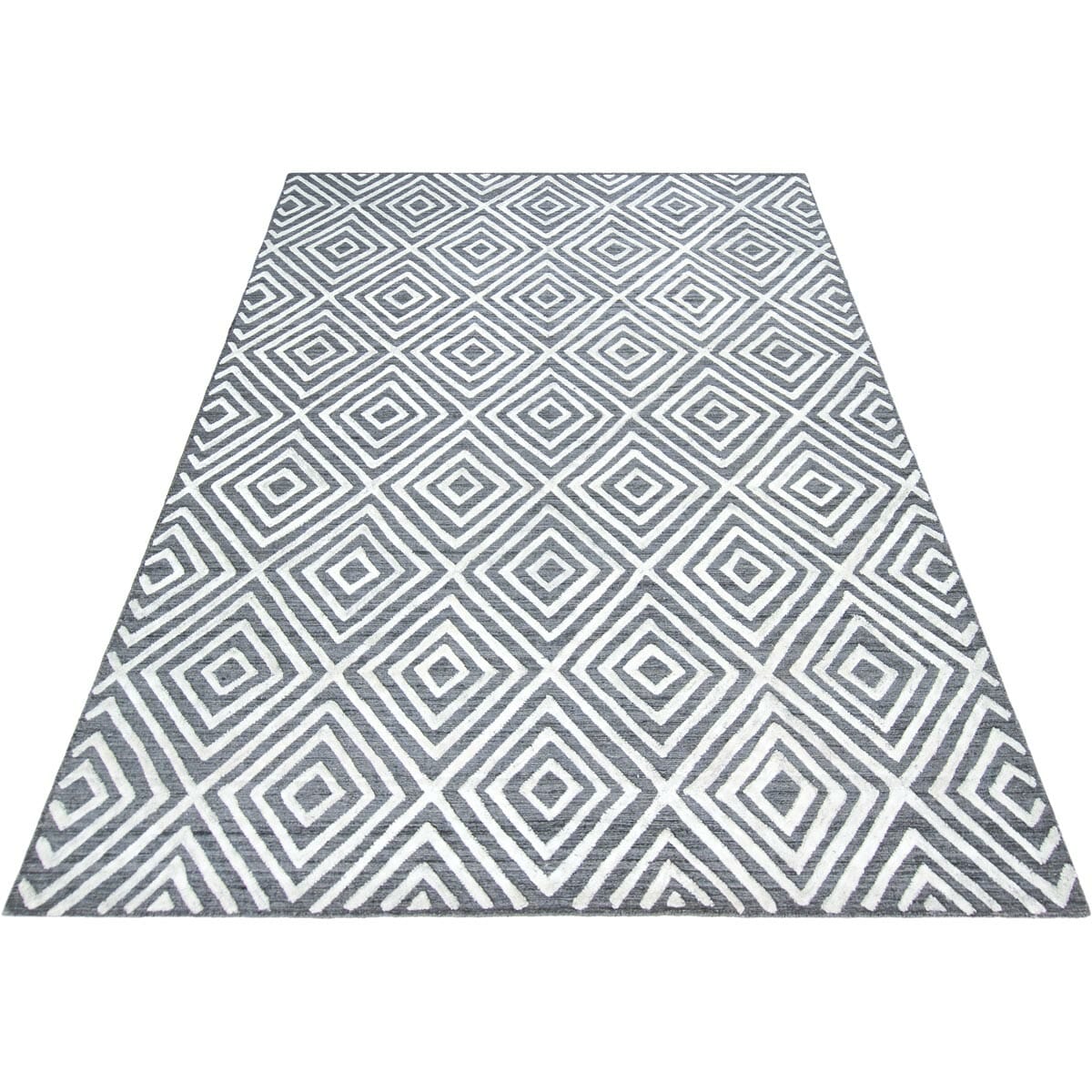 שטיח זארה 01 אפור/לבן | השטיח האדום