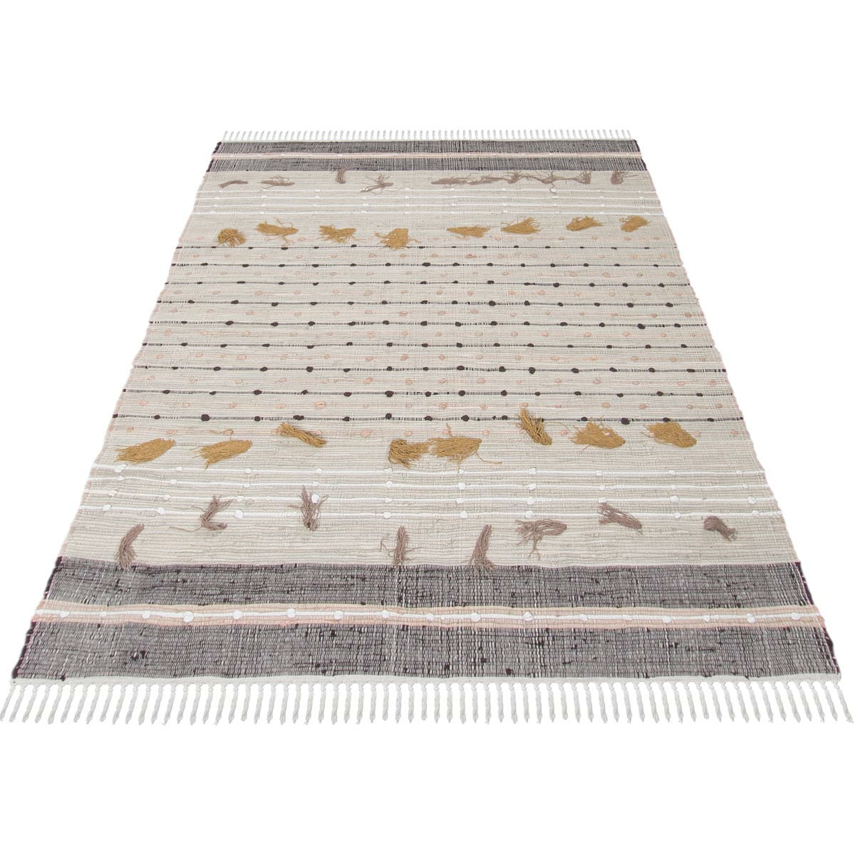 שטיח קילים נורדי 06 צבעוני עם פרנזים | השטיח האדום