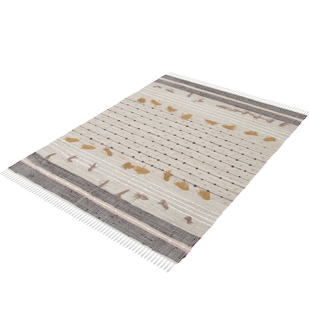 שטיח קילים נורדי 06 צבעוני עם פרנזים | השטיח האדום