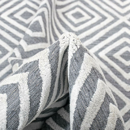 שטיח זארה 01 אפור/לבן | השטיח האדום