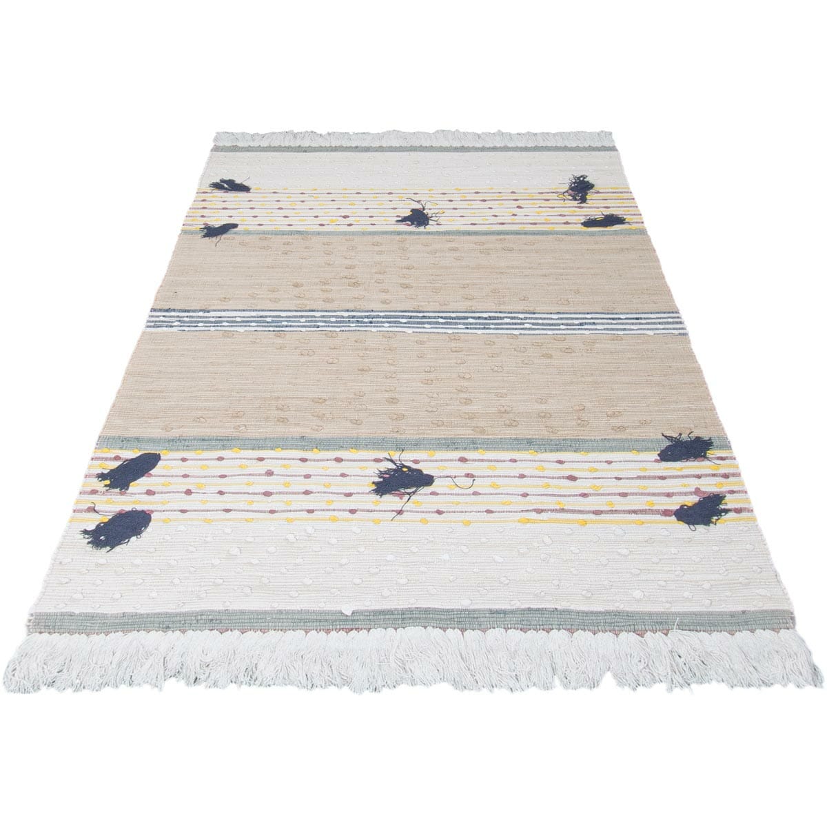 שטיח קילים נורדי 02 צבעוני עם פרנזים | השטיח האדום