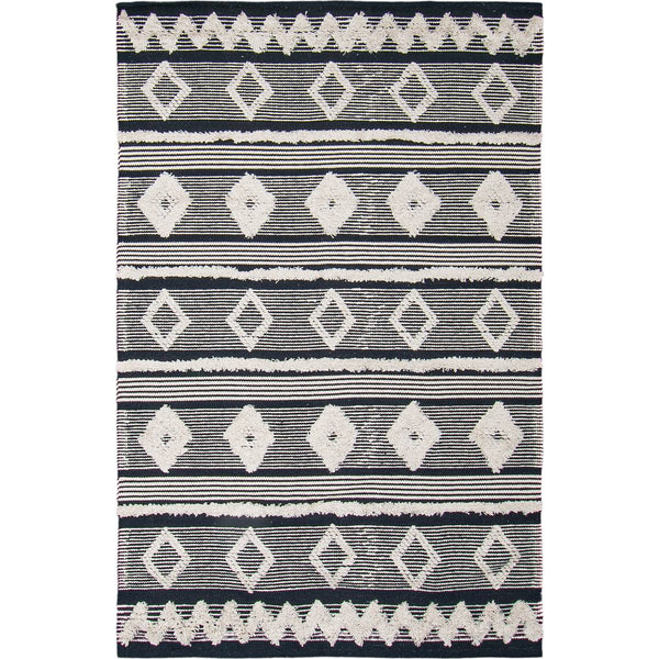 שטיח קילים סקנדינבי 12 שחור/לבן KILIM