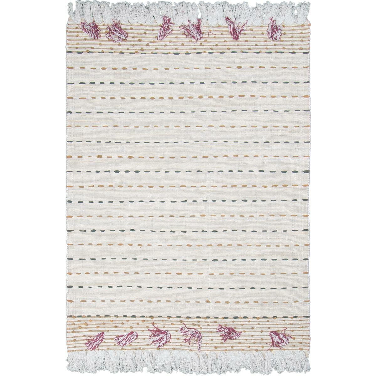 שטיח קילים נורדי 01 צבעוני עם פרנזים | השטיח האדום