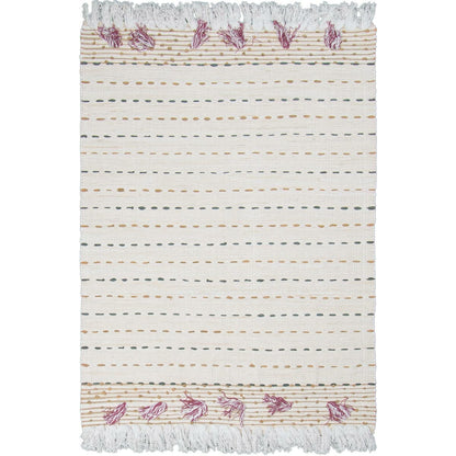 שטיח קילים נורדי 01 צבעוני עם פרנזים | השטיח האדום