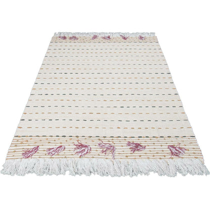 שטיח קילים נורדי 01 צבעוני עם פרנזים | השטיח האדום