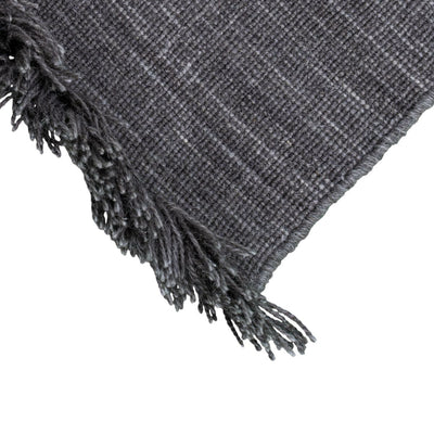 שטיח יעל 02 אפור עם פרנזים | השטיח האדום