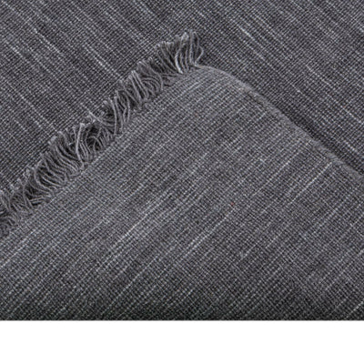 שטיח יעל 02 אפור עם פרנזים | השטיח האדום