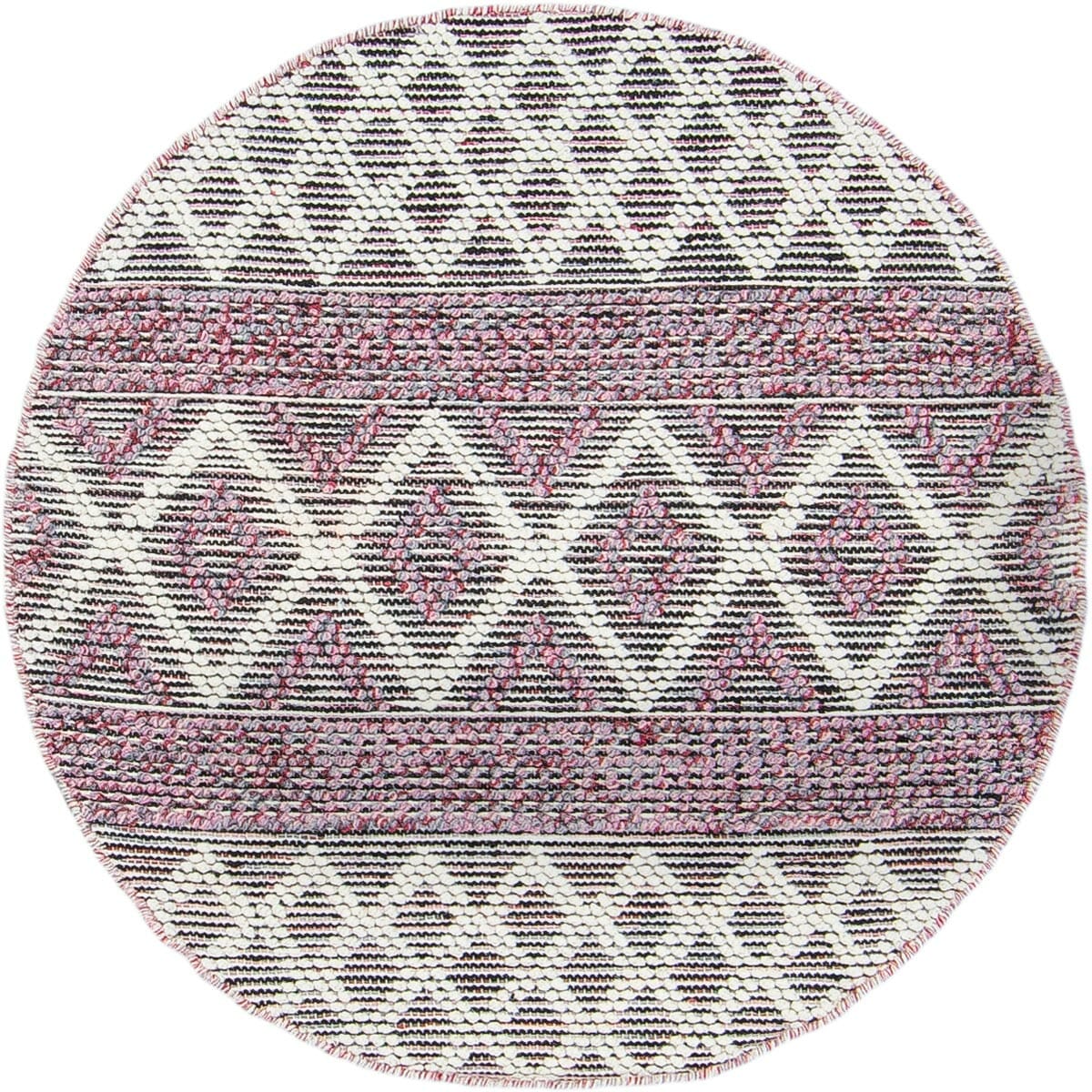 שטיח נירוונה 03 סגול עגול | השטיח האדום