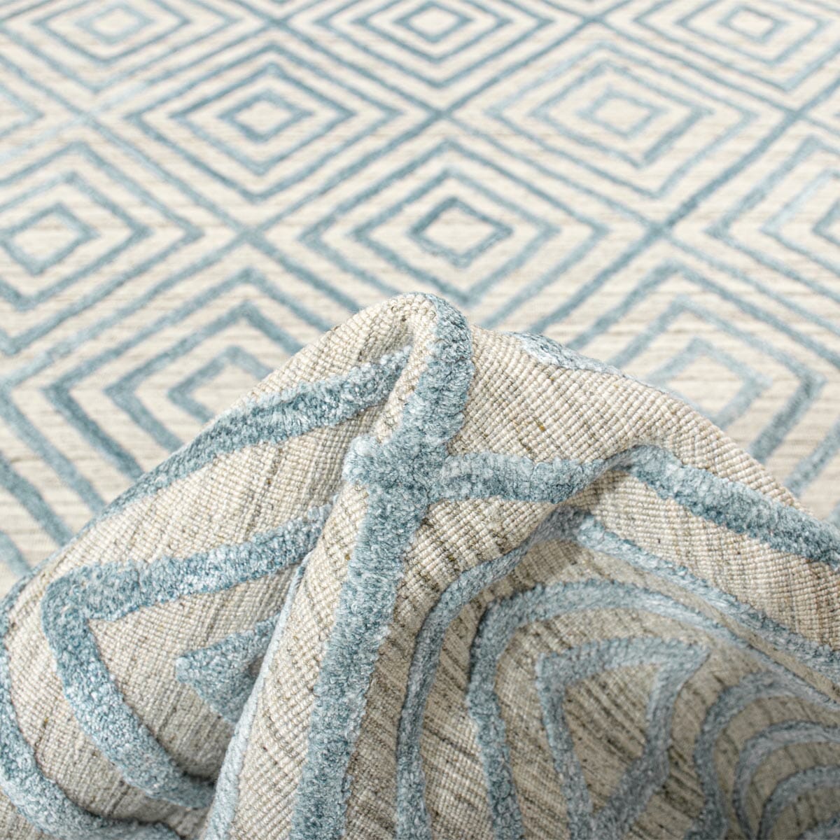 שטיח זארה 01 בז'/תכלת | השטיח האדום