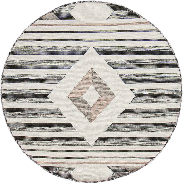 שטיח קילים סקנדינבי 02 ורוד עגול KILIM