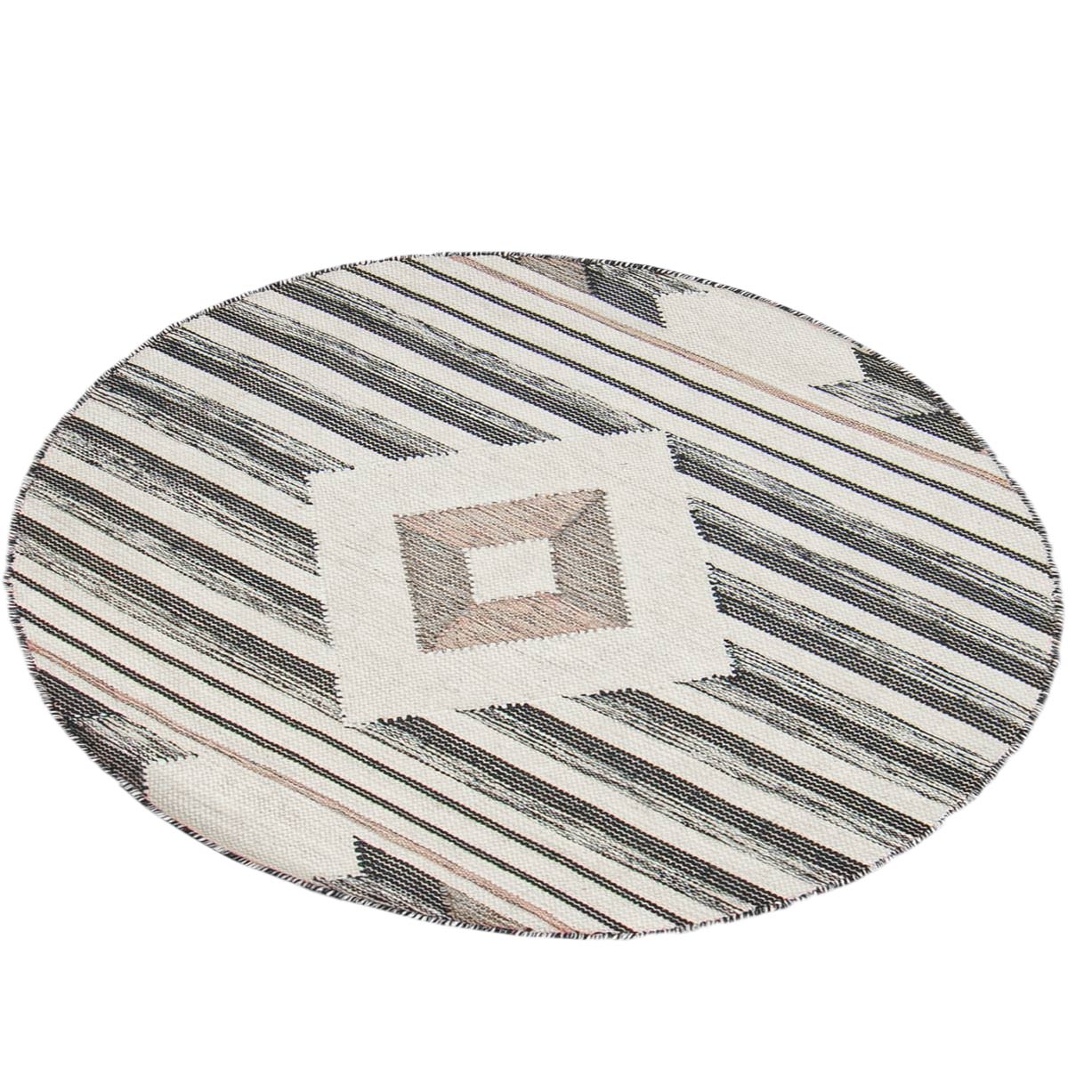 שטיח קילים סקנדינבי 02 ורוד עגול | השטיח האדום