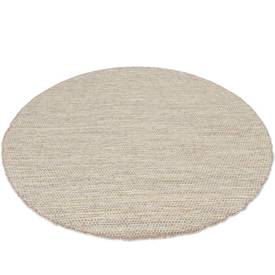 שטיח גפן כותנה 01 בז' בהיר/אפור עגול | השטיח האדום