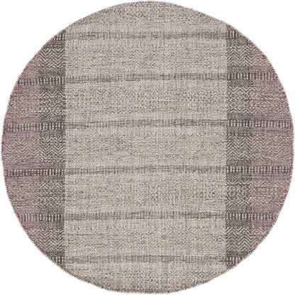 שטיח גפן כותנה 05 סגול/אפור עגול | השטיח האדום