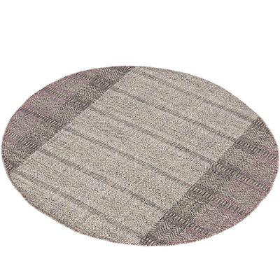 שטיח גפן כותנה 05 סגול/אפור עגול | השטיח האדום