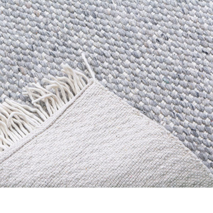 שטיח גפן חלות עבות 04 אפור/קרם עם פרנזים | השטיח האדום