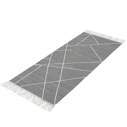 שטיח קילים סקנדינבי 13 אפור ראנר עם פרנזים | השטיח האדום