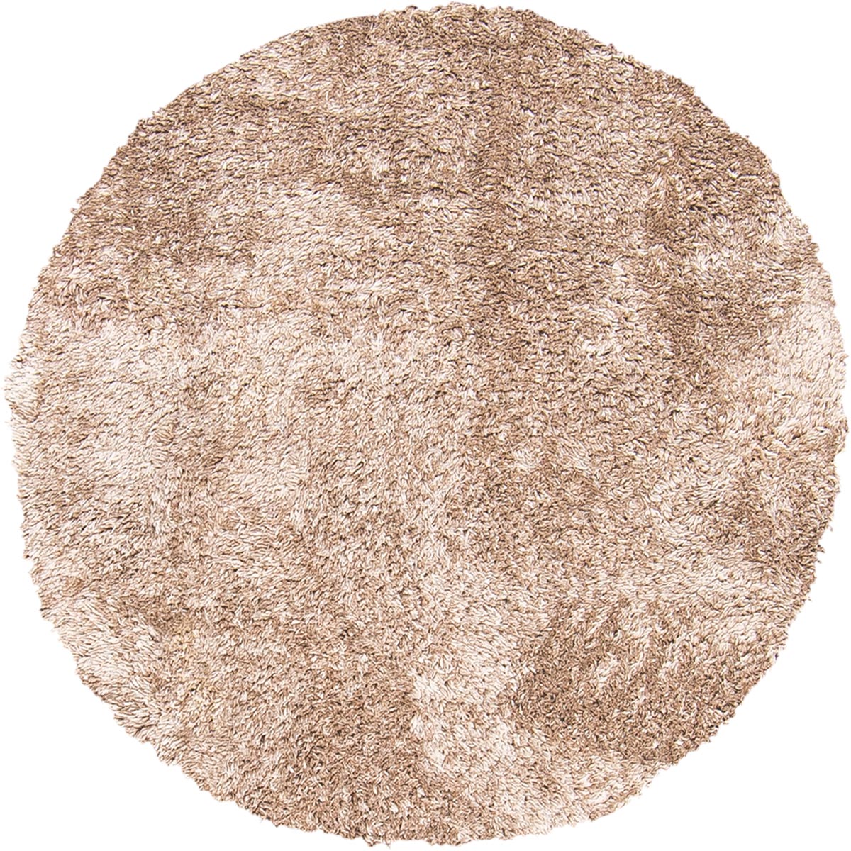 שטיח שאגי קטיפה 01 חום עגול | השטיח האדום