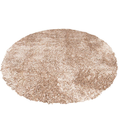 שטיח שאגי קטיפה 01 חום עגול | השטיח האדום