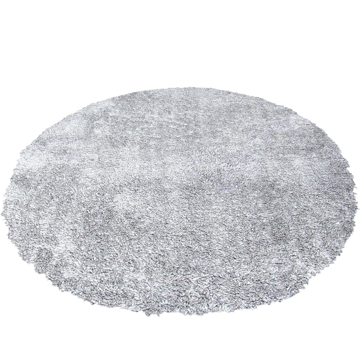 שטיח שאגי קטיפה 01 אפור עגול | השטיח האדום