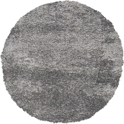 שטיח שאגי קטיפה 01 אפור כהה עגול | השטיח האדום