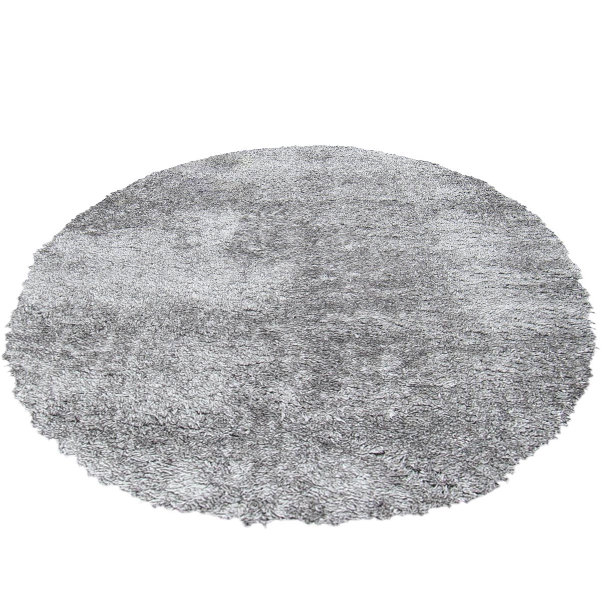 שטיח שאגי קטיפה 01 אפור אבן עגול | השטיח האדום