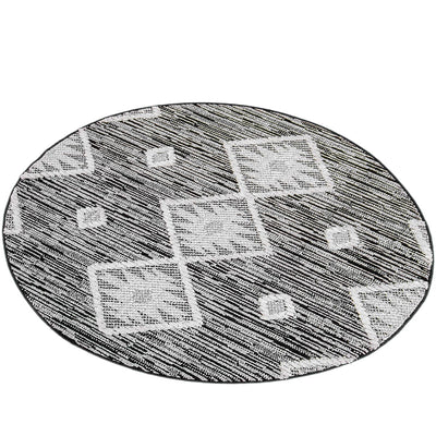 שטיח אטלס 04 אפור כהה עגול | השטיח האדום