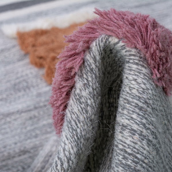 שטיח קילים נורדי 08 צבעוני עם פרנזים KILIM - hover