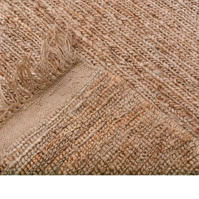 שטיח תמר אריגה גסה 03 בז' עם פרנזים | השטיח האדום