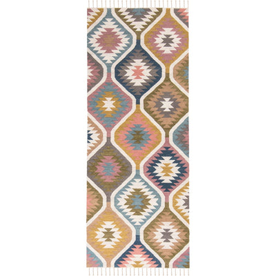 שטיח קילים שיראז 03 צבעוני ראנר עם פרנזים | השטיח האדום