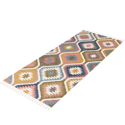 שטיח קילים שיראז 03 צבעוני ראנר עם פרנזים | השטיח האדום