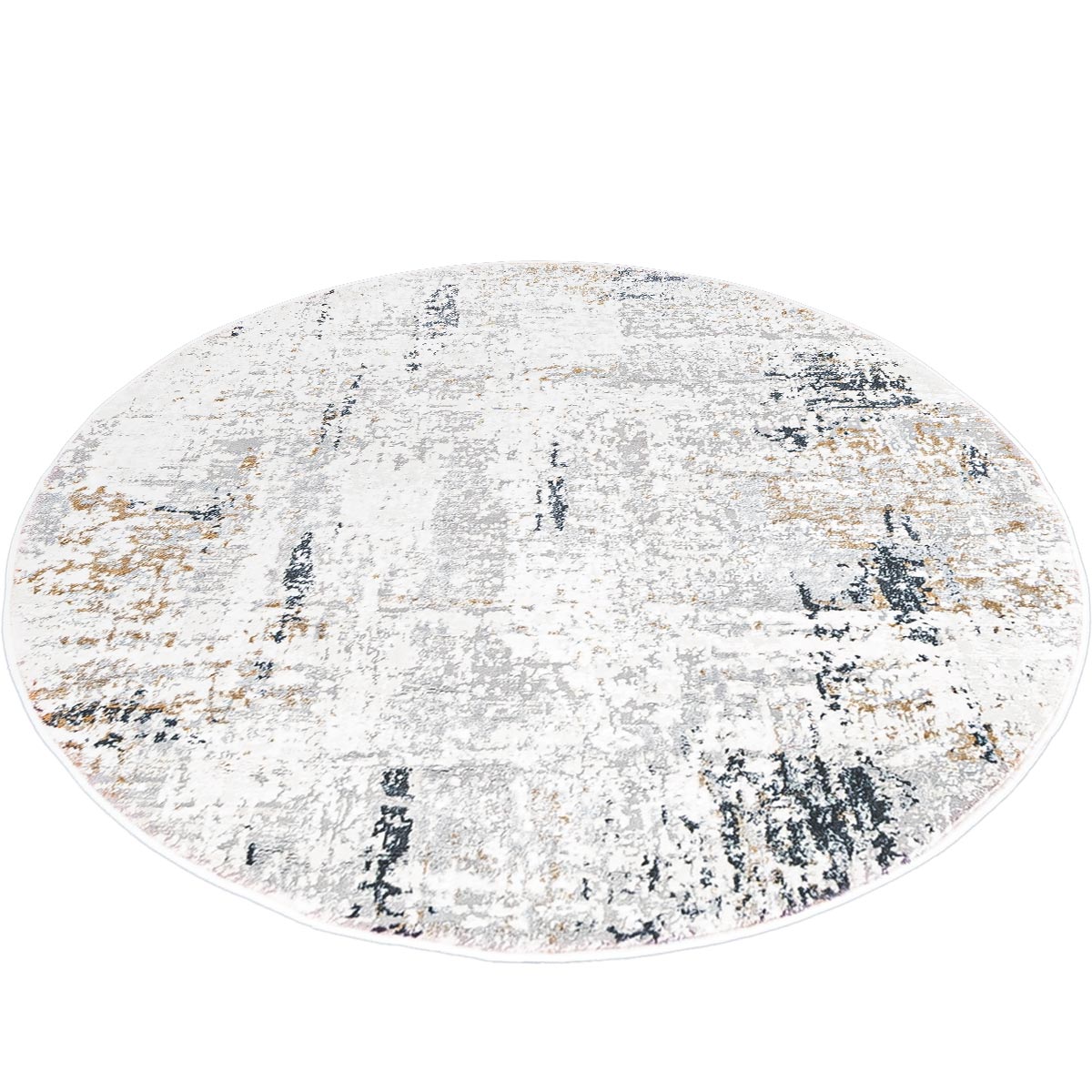 שטיח מילאנו 49 אפור/בז' עגול | השטיח האדום