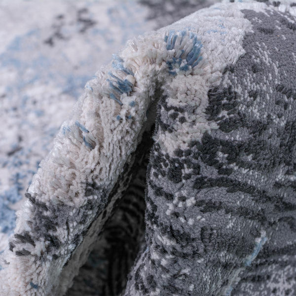 שטיח טורונטו 21 אפור כהה/אפור/כחול עגול TORONTO - hover