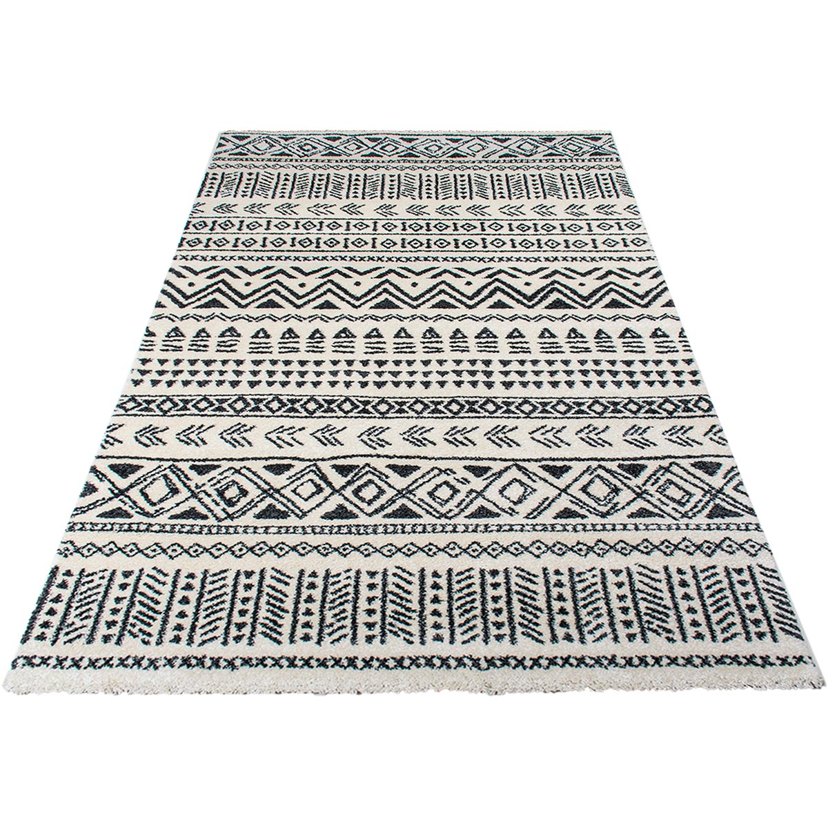 שטיח מרקש 03 קרם/שחור | השטיח האדום