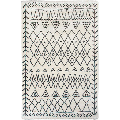 שטיח מרקש 07 קרם/שחור | השטיח האדום