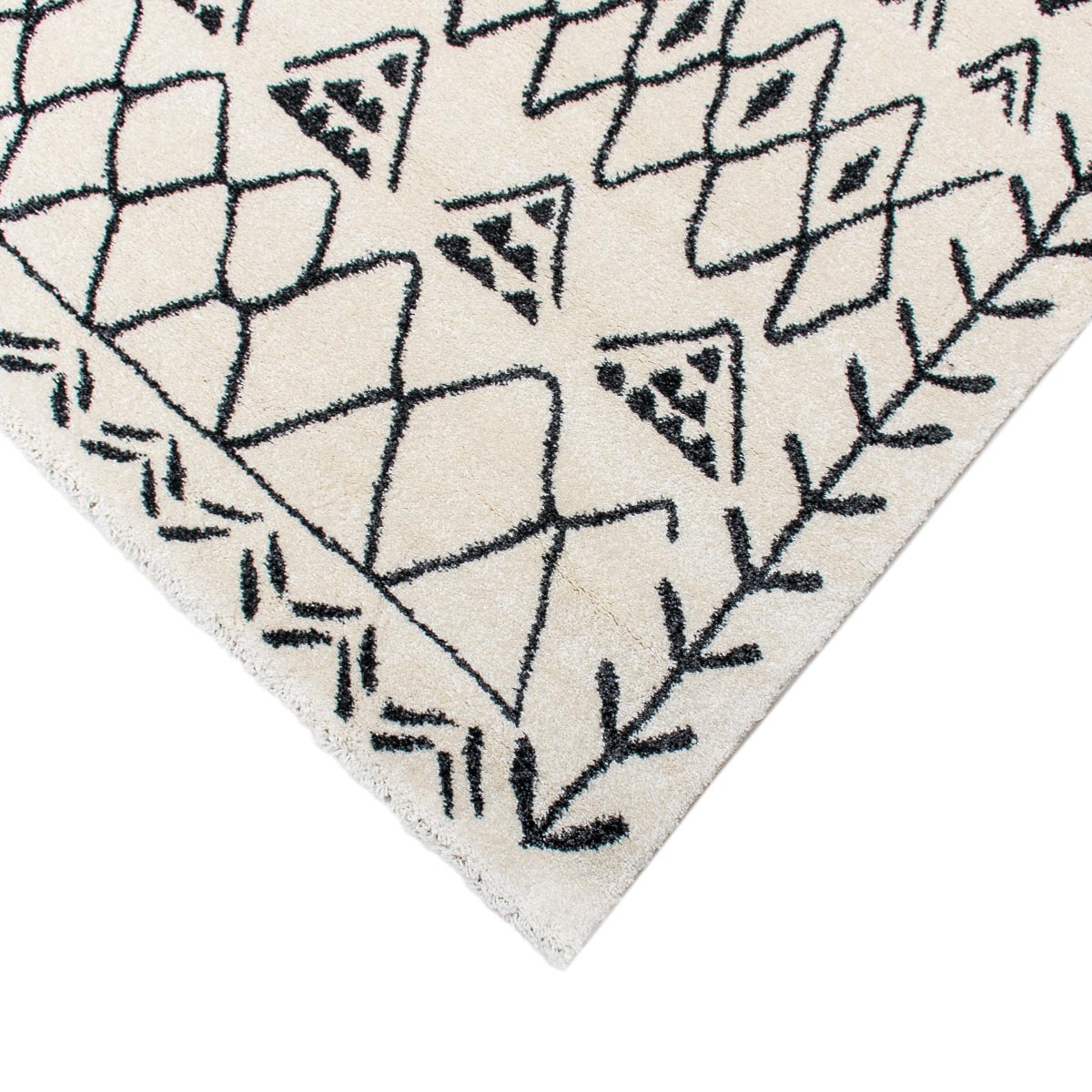 שטיח מרקש 07 קרם/שחור | השטיח האדום