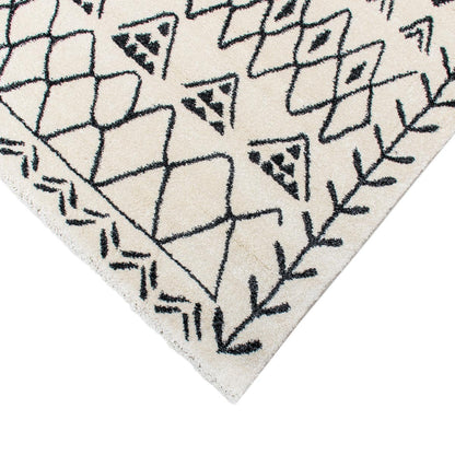 שטיח מרקש 07 קרם/שחור | השטיח האדום