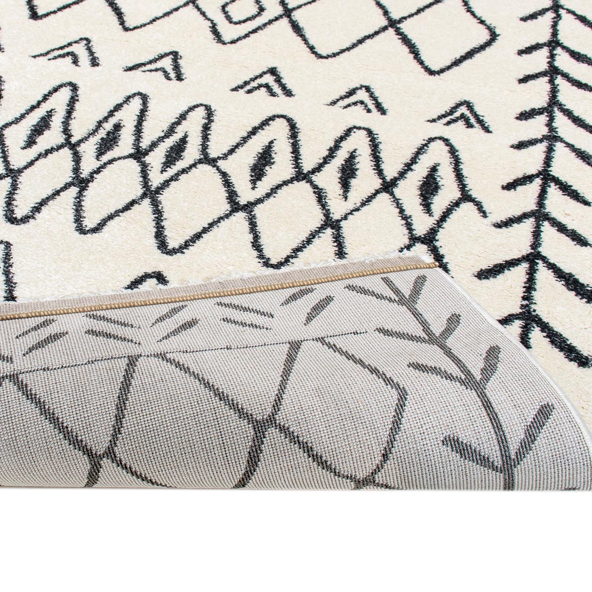 שטיח מרקש 07 קרם/שחור | השטיח האדום