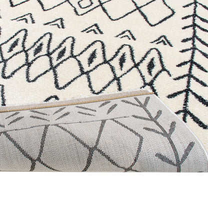 שטיח מרקש 07 קרם/שחור | השטיח האדום